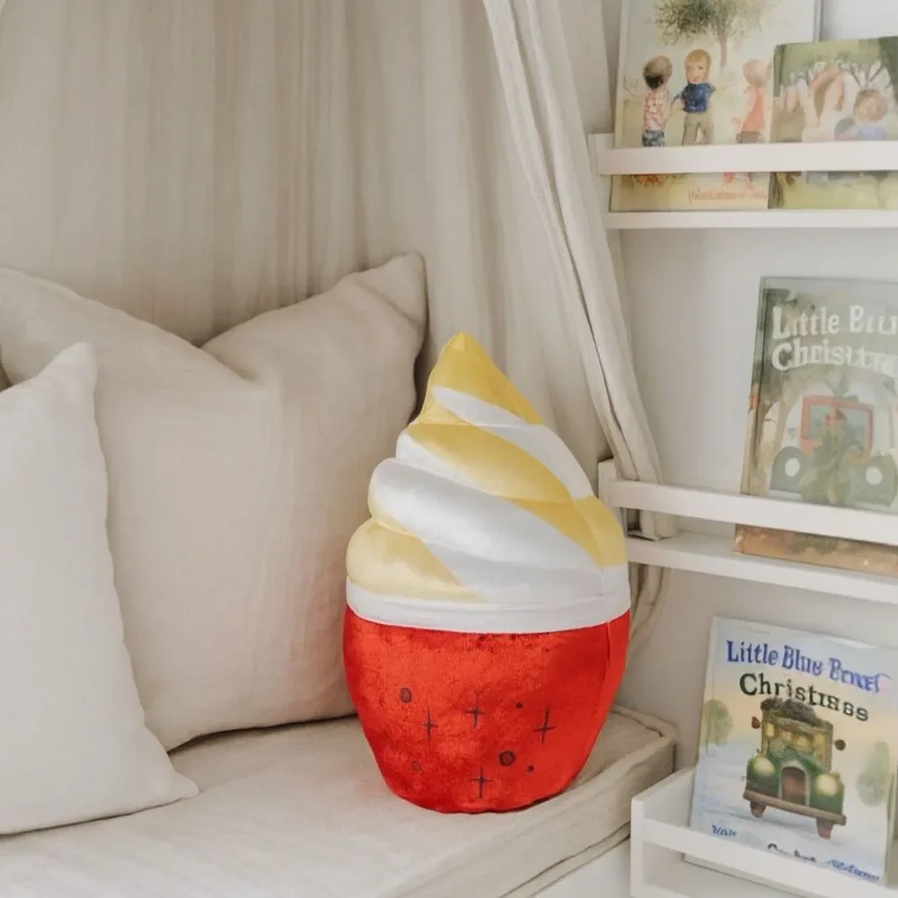 Disney Parks Dole Whip Scented Plush Pillow 15”‎ Ice Cream Swirl Stuffed Novelty